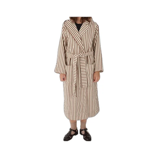 Striped Hooded Bathrobe