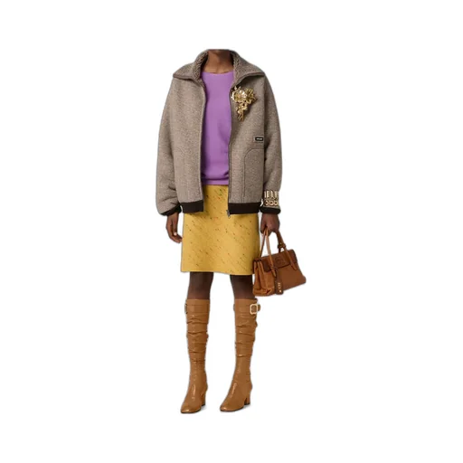 Cotton Fleece Zipper Blouson Jacket