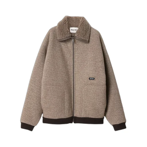 Cotton Fleece Zipper Blouson Jacket
