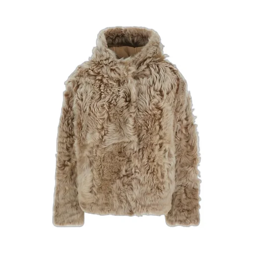 Yves Salomon Hooded Fur Coat
