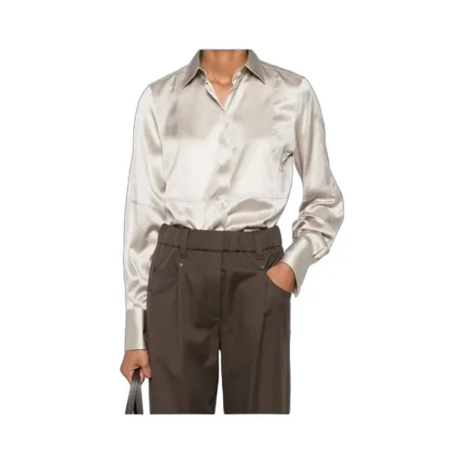 Long-Sleeve Silk Shirt