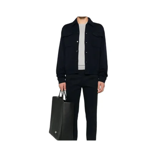 Buttoned Flap-Pocket Jacket