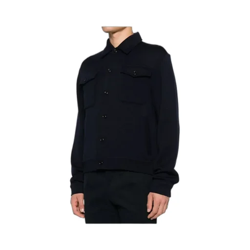 Buttoned Flap-Pocket Jacket