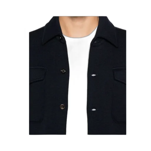 Buttoned Flap-Pocket Jacket