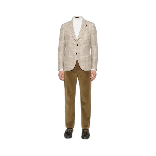 Checked Two-Button Jacket