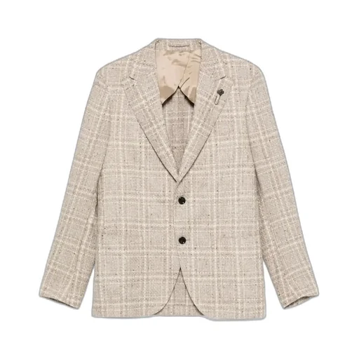 Checked Two-Button Jacket