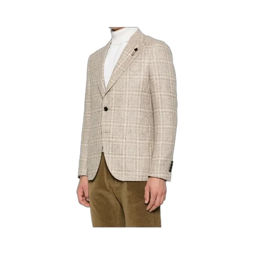 Checked Two-Button Jacket