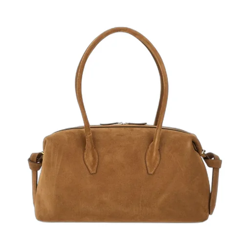 Suede Top-Handle Shoulder Bag