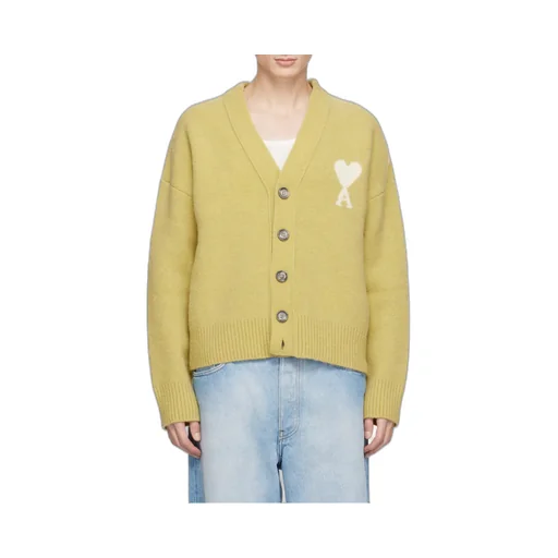 Ami Paris Ami De Coeur Knitted Cardigan
