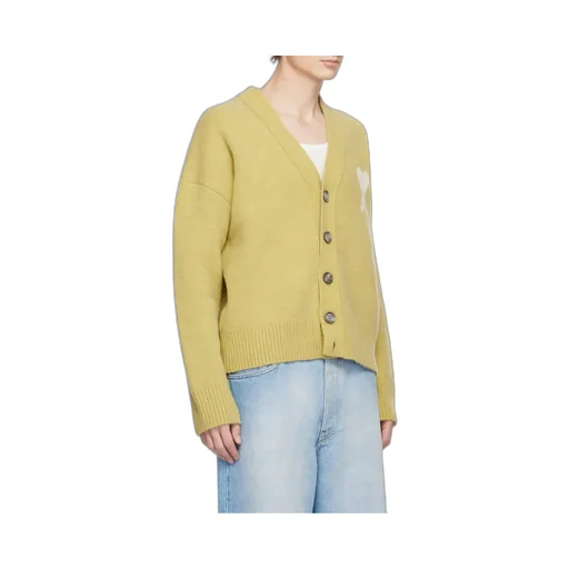 Ami Paris Ami De Coeur Knitted Cardigan