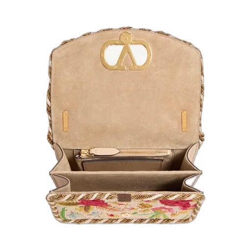Valentino Garavani Vain Small Embroidered Shoulder Bag