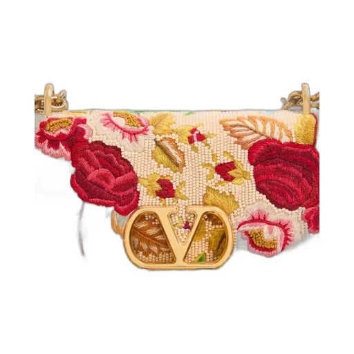 Valentino Garavani Vain Small Embroidered Shoulder Bag