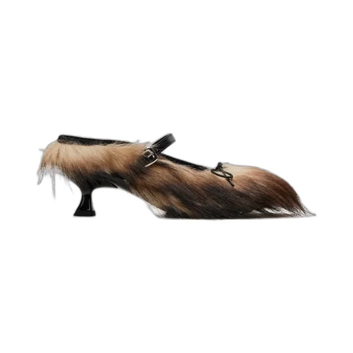 Faux Fur Grip Mules