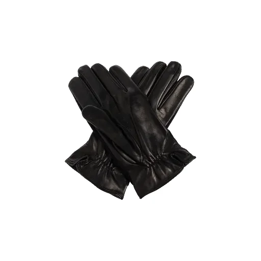 Leather-Trimmed Wool Gloves