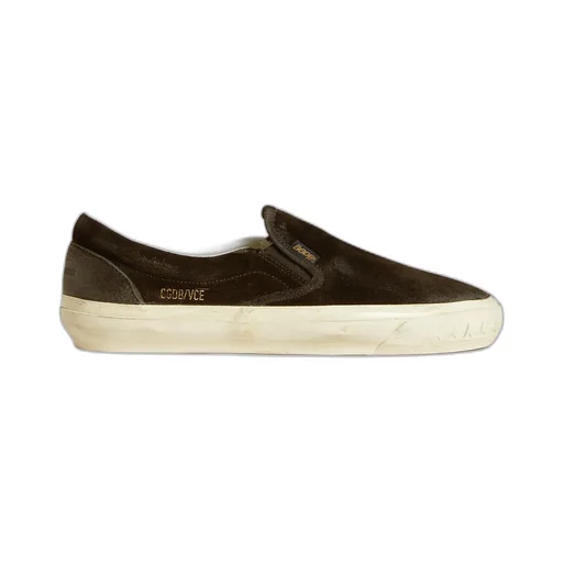 Vce Penstar In Black Suede With Black Leather Heel Tab