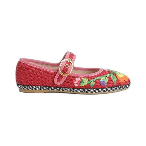 Endouce Embroidered Ballet Flats