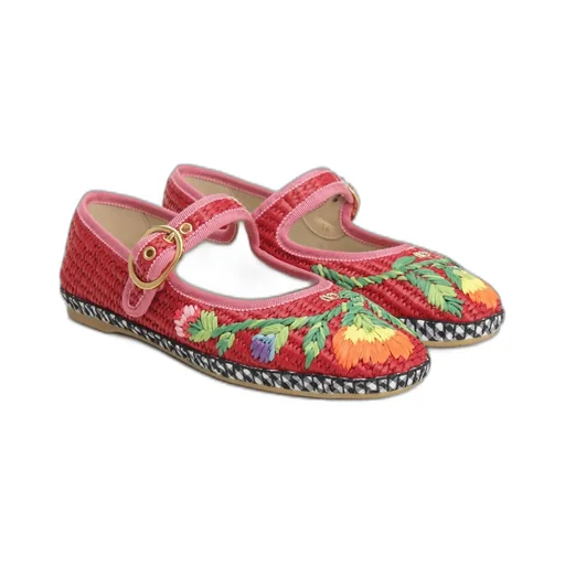 Endouce Embroidered Ballet Flats