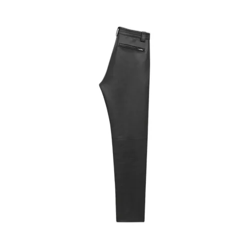 Belted Pants In Grained Leather