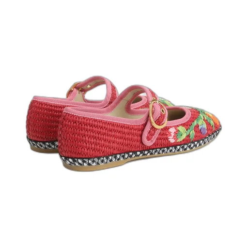 Endouce Embroidered Ballet Flats