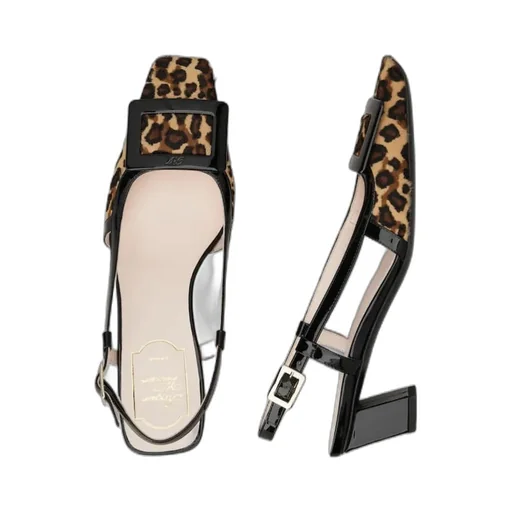 Belle Vivier Slingback Pumps In Leather
