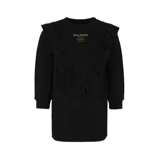 Balmain Kids Logo Printed Jersey Dress