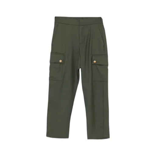 Gold-Button Cargo Trousers