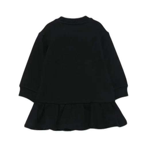Logo-Embroidered Ruffled Casual Dress