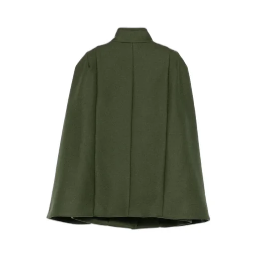 Wool-Blend Cape Coat