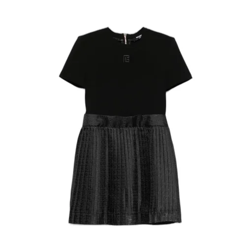 Pleated Logo Dress