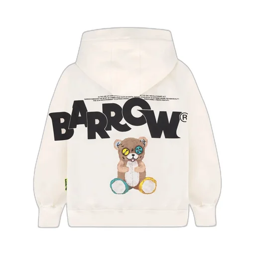 Barrow Kids Bear-Print Kangaroo Pocket Hoodie