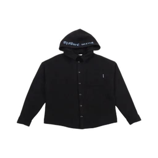 Palm Angels Kids Logo Printed Hooded Jacket
