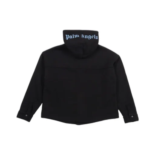 Palm Angels Kids Logo Printed Hooded Jacket