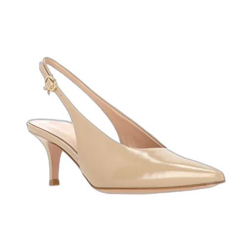 Gianvito Rossi Robbie Kitten Heel Slingback Pumps