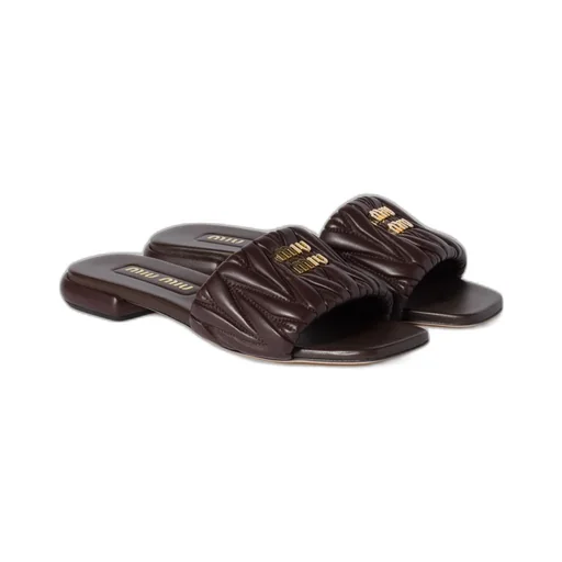 Matelassé Nappa Leather Slides