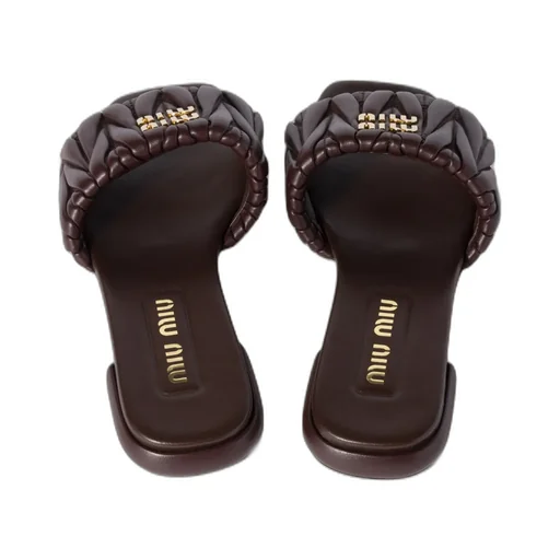 Matelassé Nappa Leather Slides