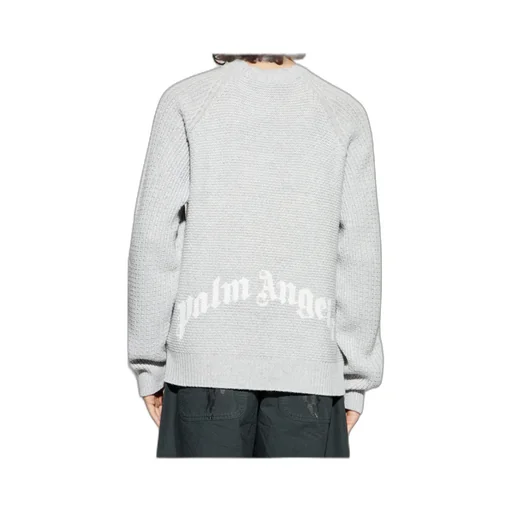 Palm Angels Curved Logo Knitted Jumper