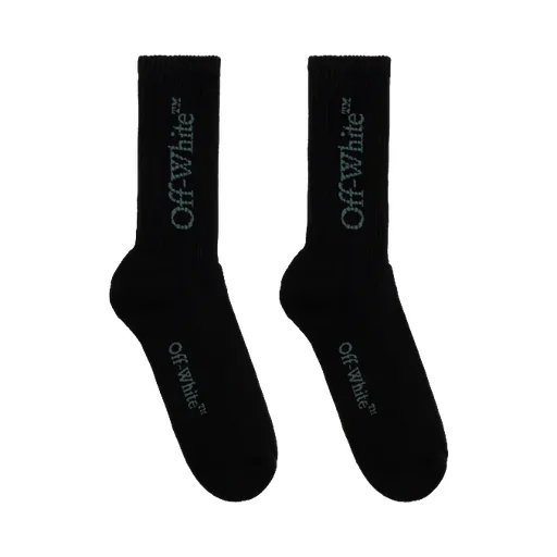 Off-White Logo Intarsia Knit Socks