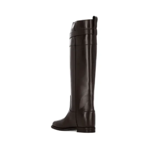 Via Roma 15 Gold Plaque Knee Boots