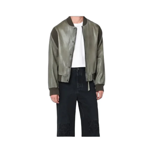 Debossed-Logo Bomber Jacket