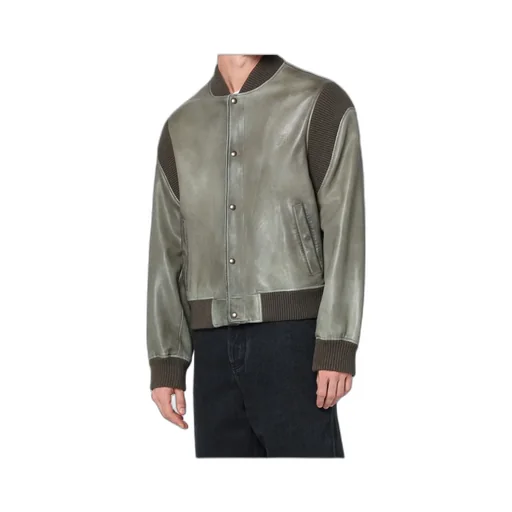 Debossed-Logo Bomber Jacket