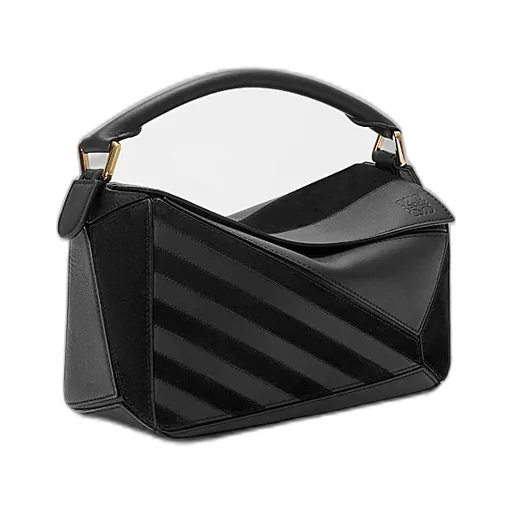 Puzzle Suede Clutch Bag