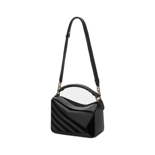 Puzzle Suede Clutch Bag