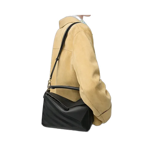 Puzzle Suede Clutch Bag