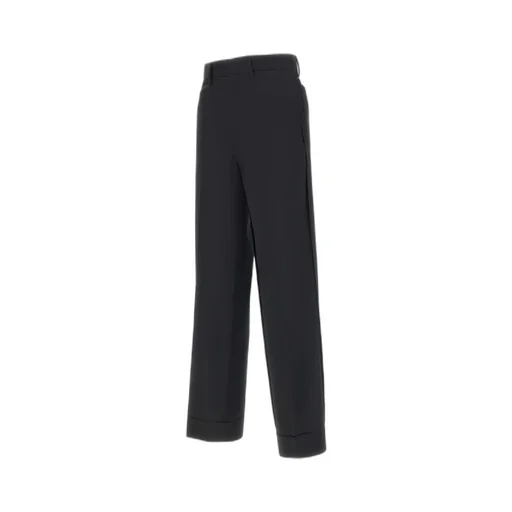 Virgin Wool-Blend Trousers