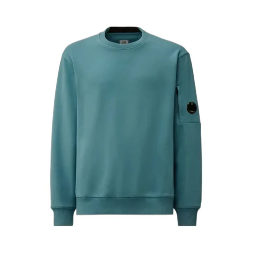 C.P. Company Diagonal Raised Fleece Crewneck Lens Sweatshirt