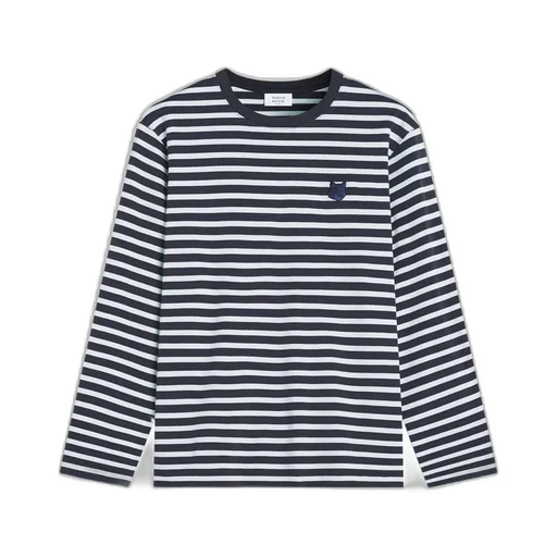 Maison Kitsun Fox Head Long-Sleeved T-Shirt
