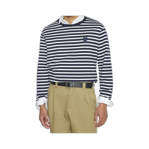 Maison Kitsun Fox Head Long-Sleeved T-Shirt
