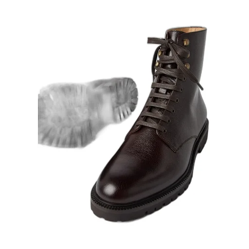 Brunello Cucinelli Round Toe Lace-Up Boots