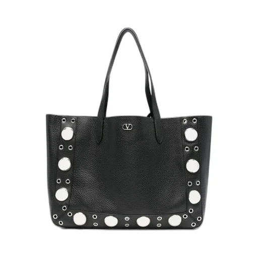 Studded Leather Tote Bag