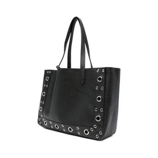 Studded Leather Tote Bag